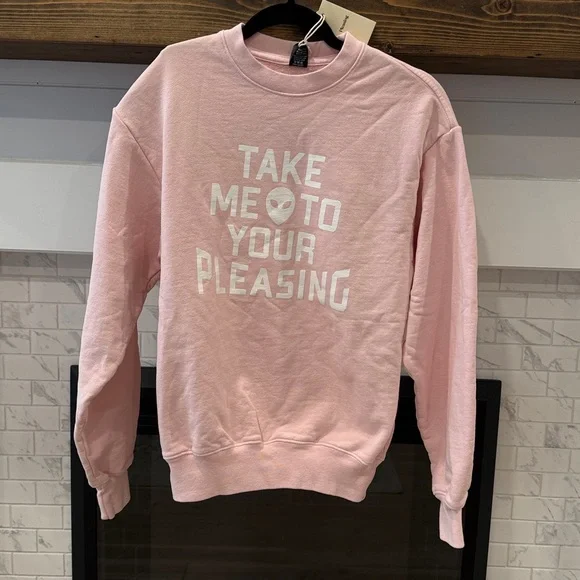 Pink harry styles pleasing Crewneck Sweater “take me to your pleasing” - Picture 2 of 6